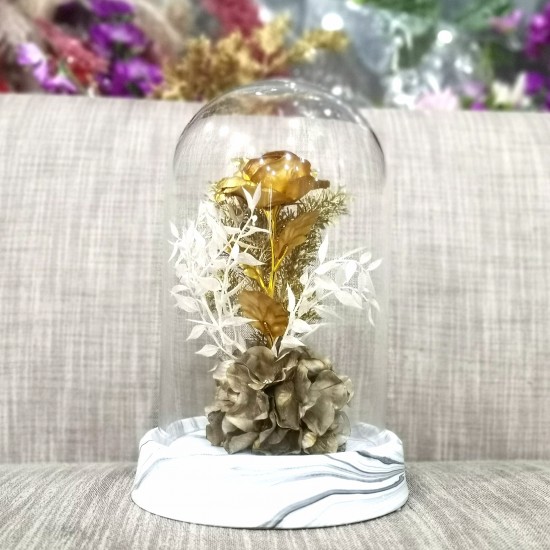 Gold Rose Vase