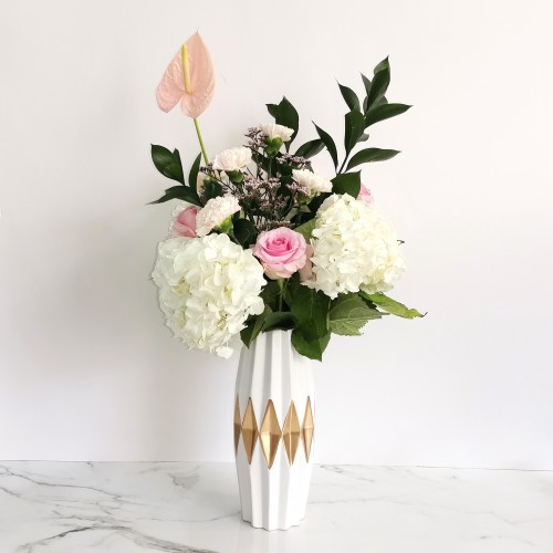 Anthurium White Vase