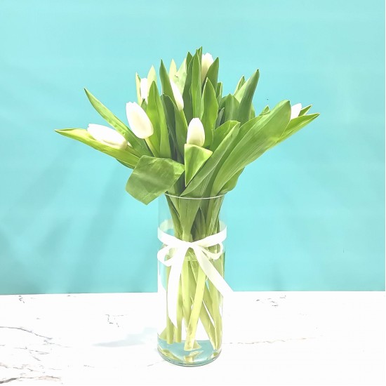 White Tulip Vase